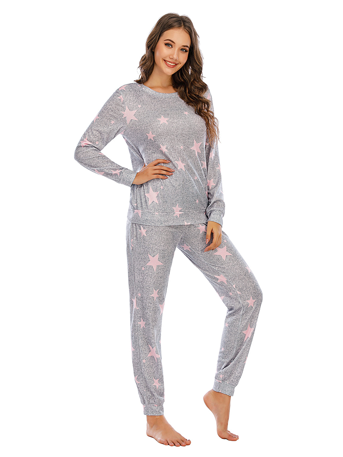 Star Top and Pants (w/Pockets) Lounge Set