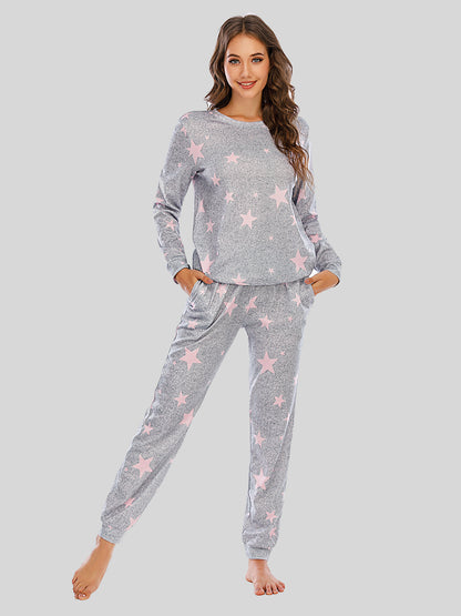 Star Top and Pants (w/Pockets) Lounge Set