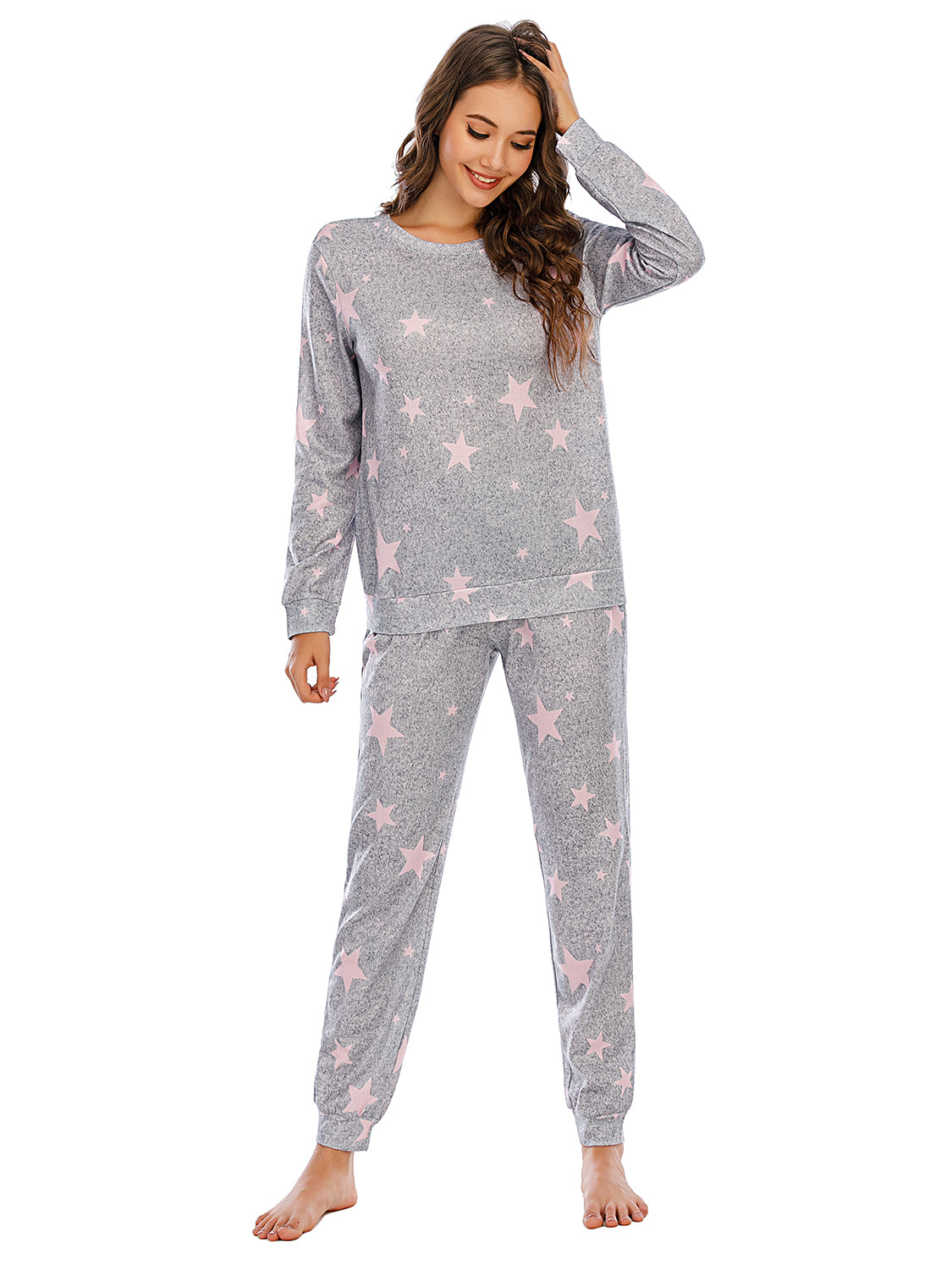 Star Top and Pants (w/Pockets) Lounge Set